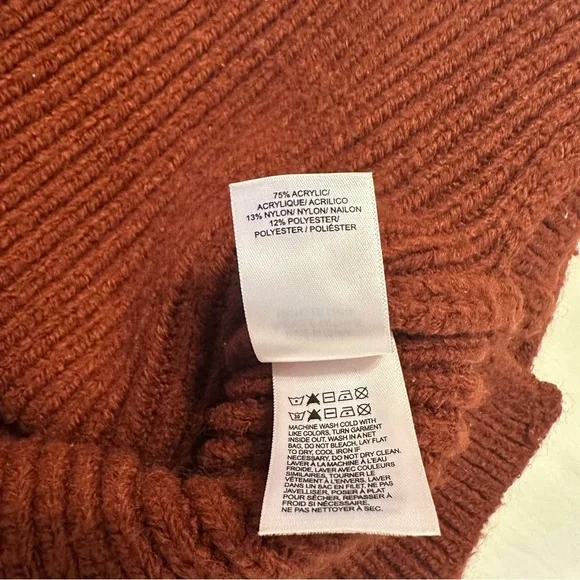 Lucky Brand Rust Half-Zip Women's Sweater - Picture 6 of 7
